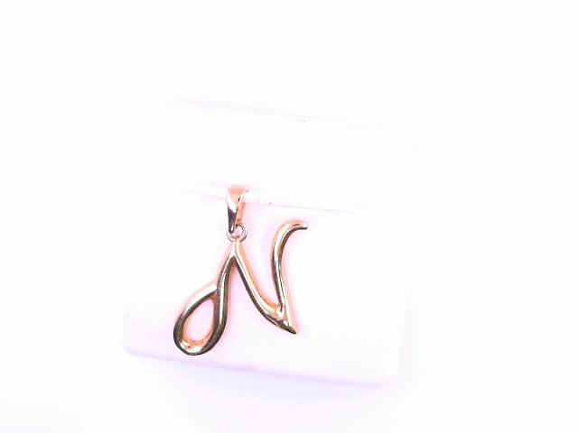 PENDANT 14K 1.8G LETTER N SCRIPT POLISHED