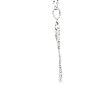 PENDANT 14K W Key 2.1g Love