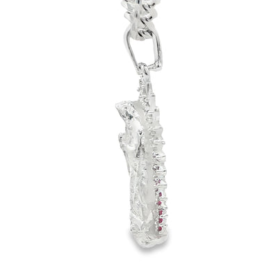 STERLING SILVER CHARM CZ GUADALUPE