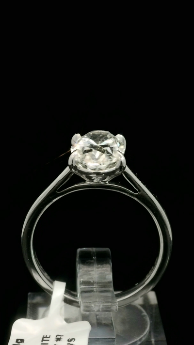 LABGROWN       14K WHITE ENGAGEMENT SOLITARY #7  D