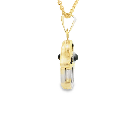 PENDANT 14K HANSMA BLUE HANSMA HAND