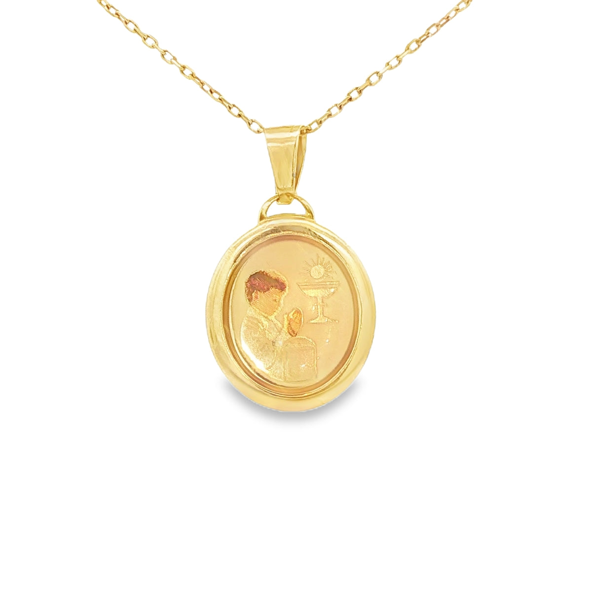 14K PENDENT  MARY COMMUNION