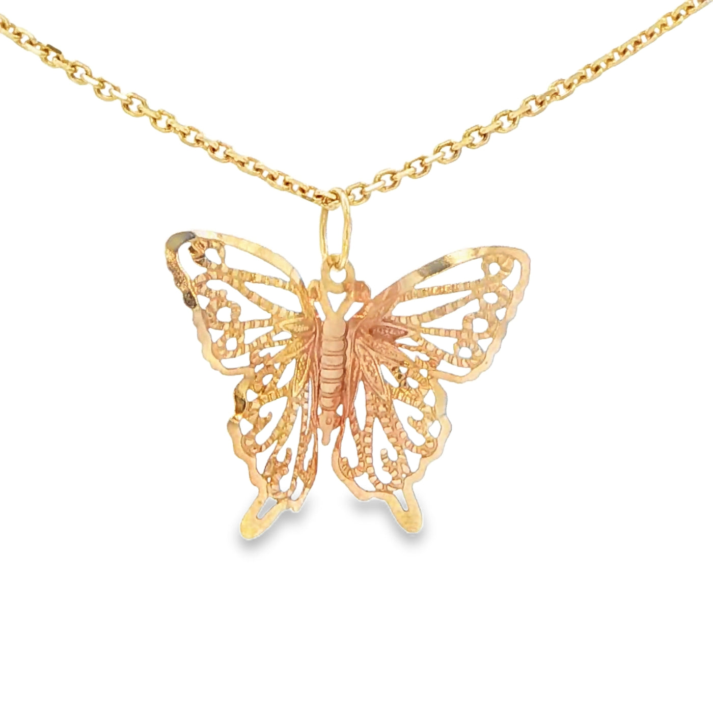 14 KARAT CHARM DC BUTTERFLY NEGATIVE SPACE