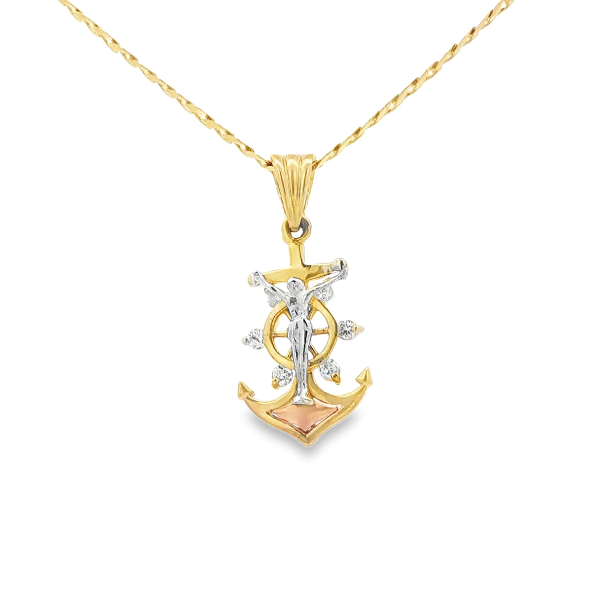 14KP 3.4G JESUS ANCHOR 3GOLD
