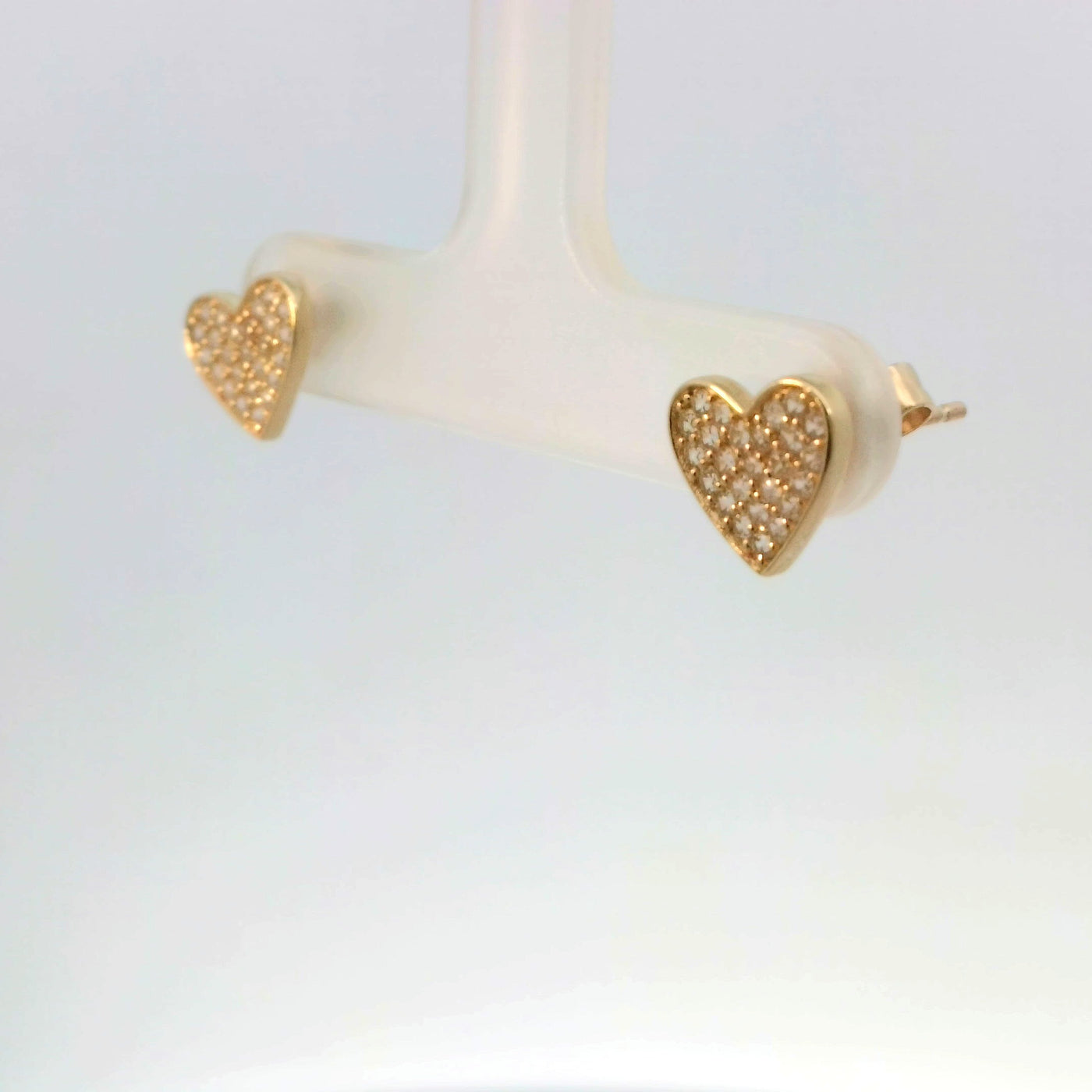 EARRINGS 14 KARAT WEIGHT: 1.4G HEART