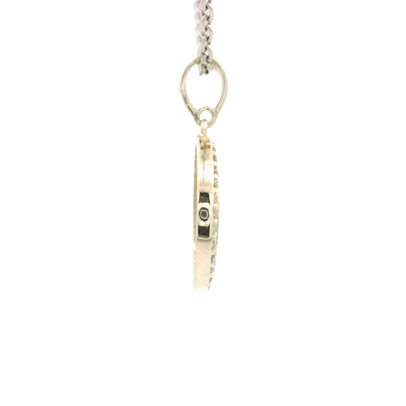 PENDANT 14KP ROUND CZ STYLE CHANEL