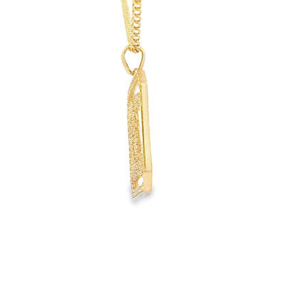 PENDANT 14KP 3.8G STYLE CHANEL CZ SQUARE NEGATIVE