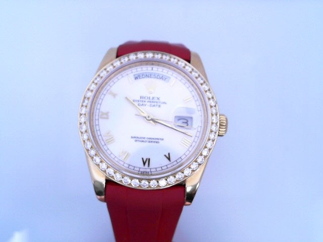 ROLEX 18K DIAMOND DAY-DATE 36MM MODEL 18038