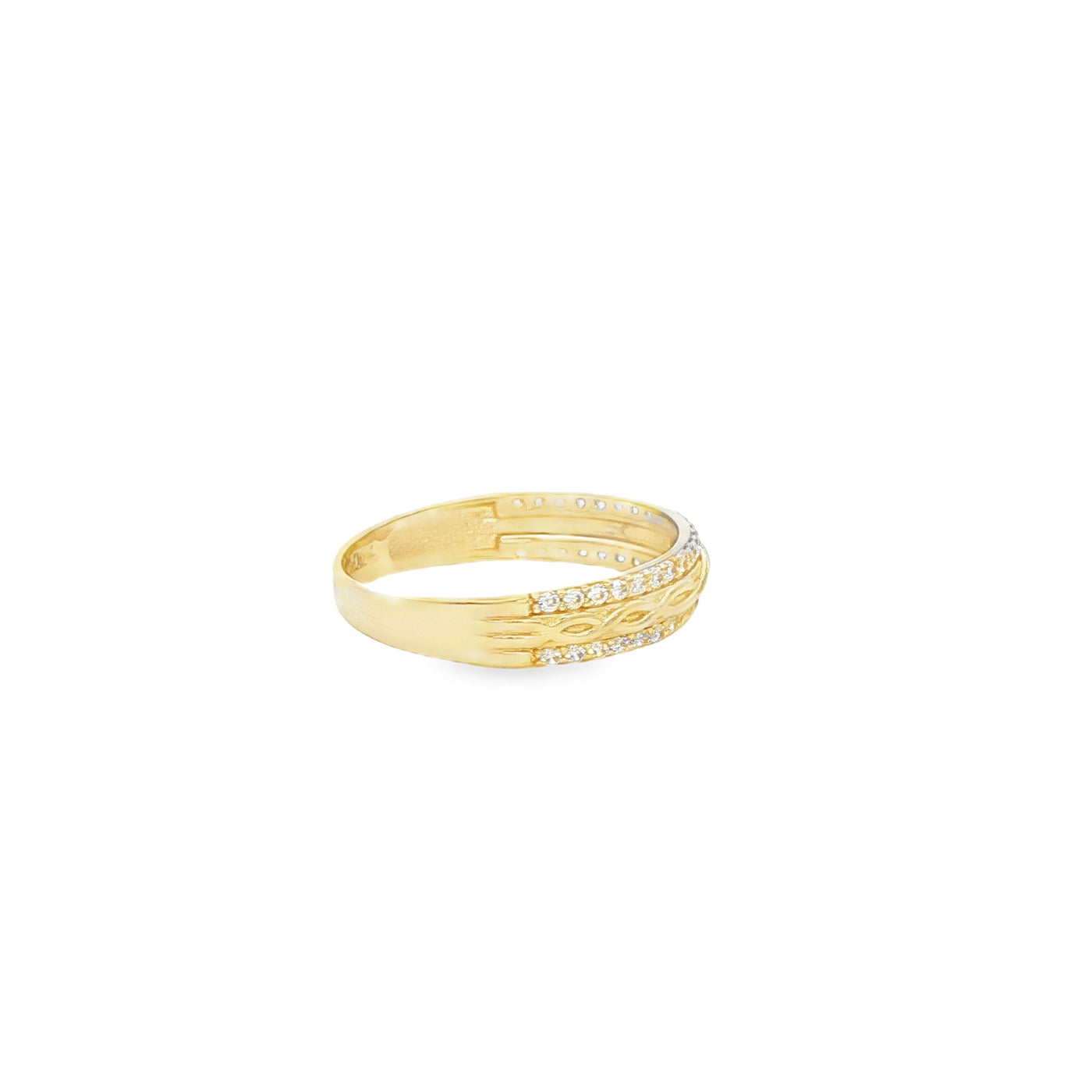 14 Karat Ring Size 7.5 Weight: 1.7G : 4MM CZ INFIN