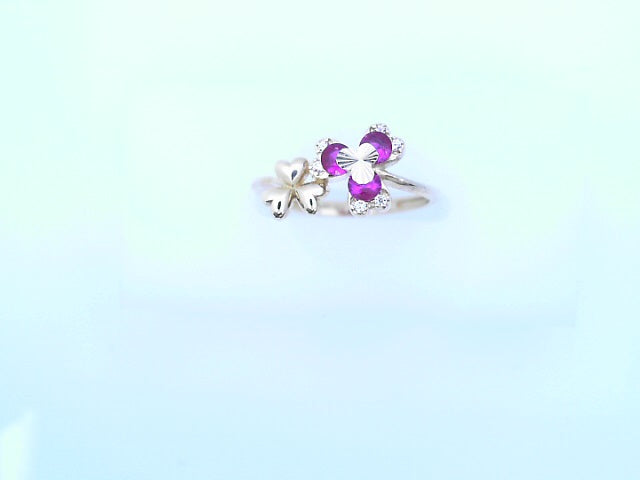 14 KARAT RING SIZE 7.5 WEIGHT: 1.8G
CZ RED CLOVER