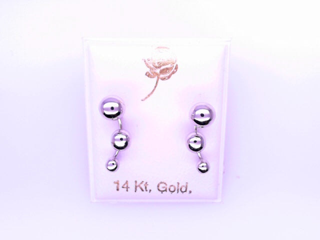14 KARAT STUD EARRINGS WEIGHT: 0.7G : 5MM CZ CLEAR
