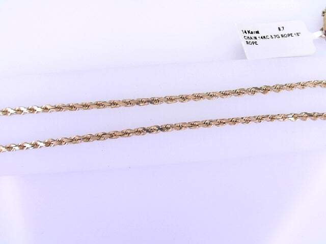 CHAIN 14KC 8.7G ROPE 18'' ROPE