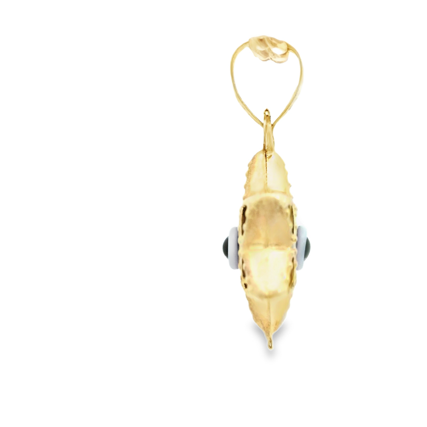 PENDANT 14K EVIL EYE BLUE STAR MILIGRAIN