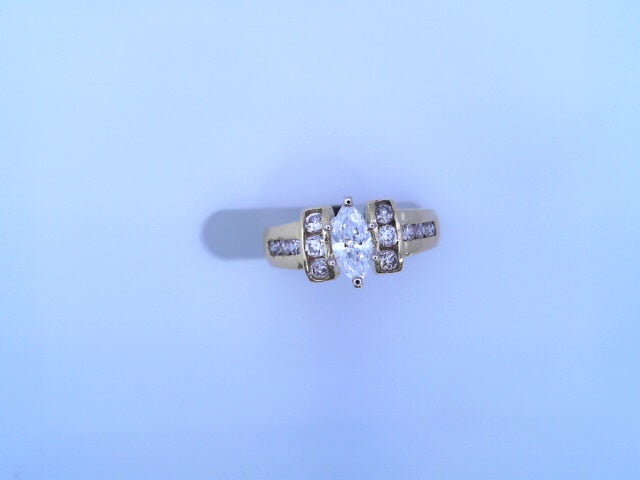 RING 14KR 4.3G  #8 CZ MARQUIS