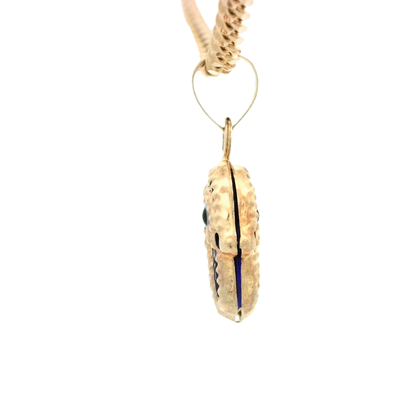 PENDANT 14K HANSMA EVIL BLUE MILIGRAIN