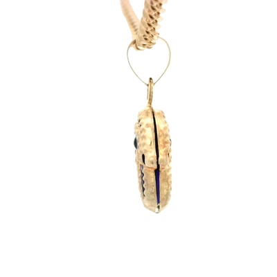 PENDANT 14K HANSMA EVIL BLUE MILIGRAIN