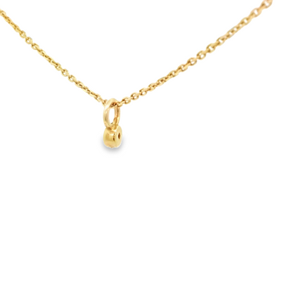 PENDANT 14KP  DIAM ROUND BEZZLE DANGLE