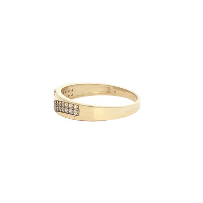 14 KARAT RING SIZE 9.5 WEIGHT: 3.1G : 4.6MM CZ HAL