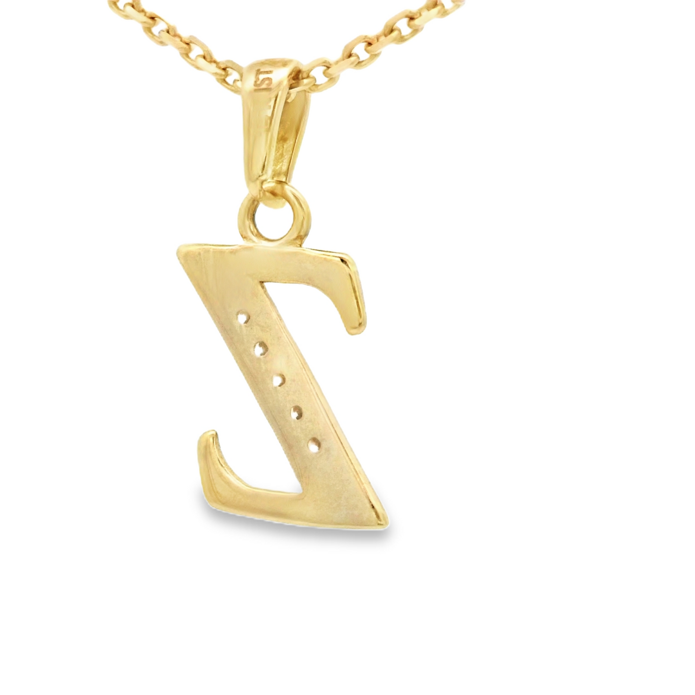 PENDANT 14K  CZ LETTER Z
