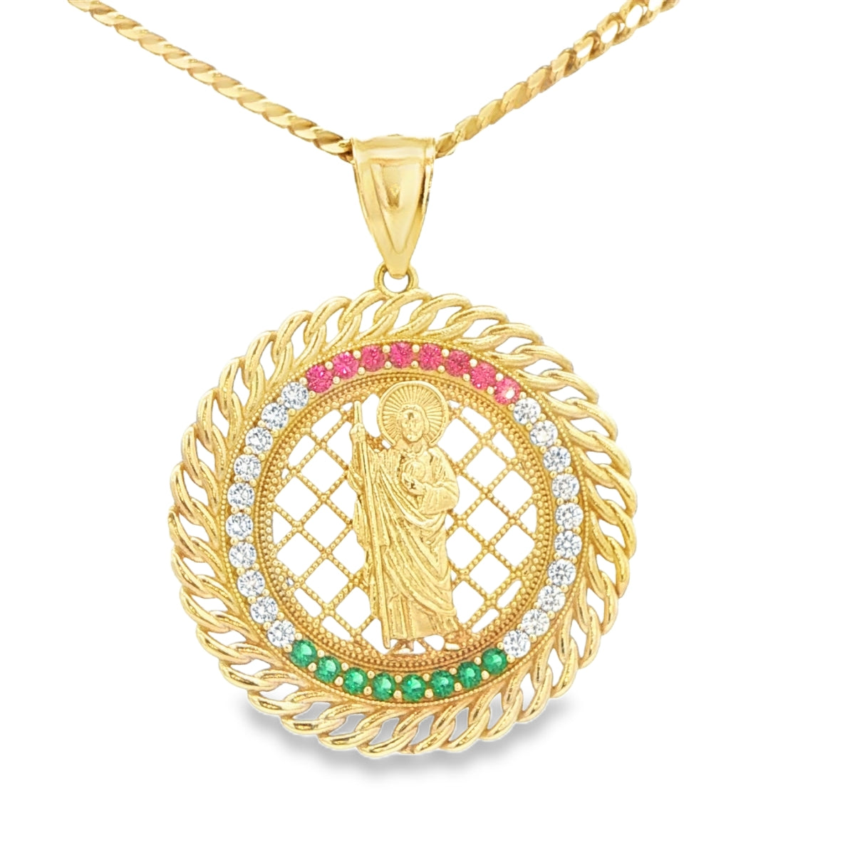 CZ ST. JUDE CUB ITAL BORDER RED GREEN CLEAR