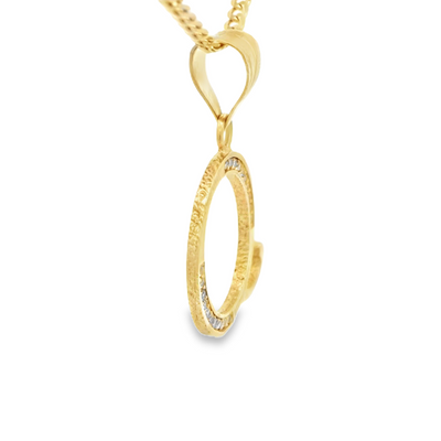 PENDANT 14K CZ LETTER Q