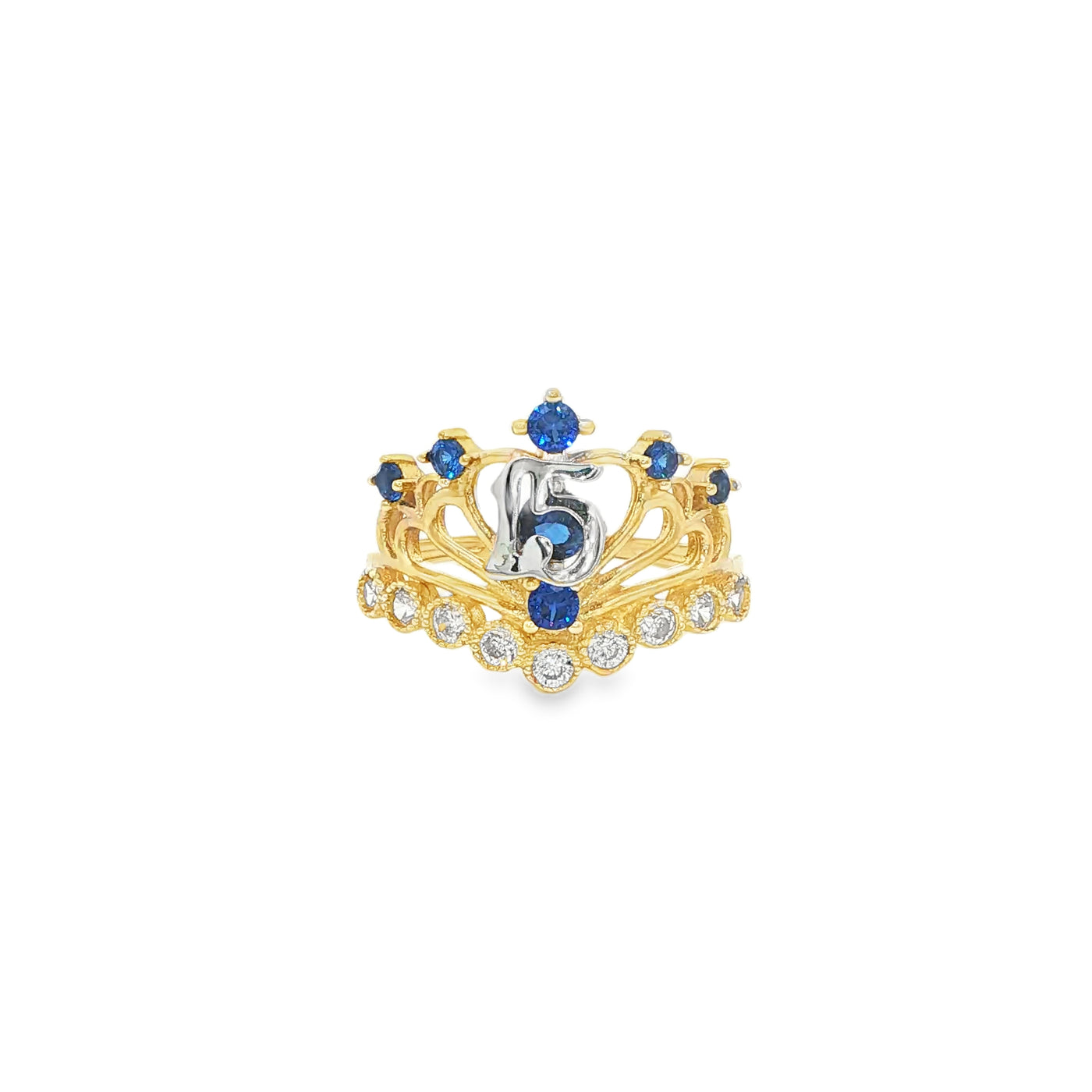 14 KARAT RING SIZE 7 WEIGHT: 3.1G : CZ QUINCE 15 C