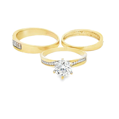 14 KARAT RING SIZE 6.75 WEIGHT: 2.0G : 2.8MM CZ HA