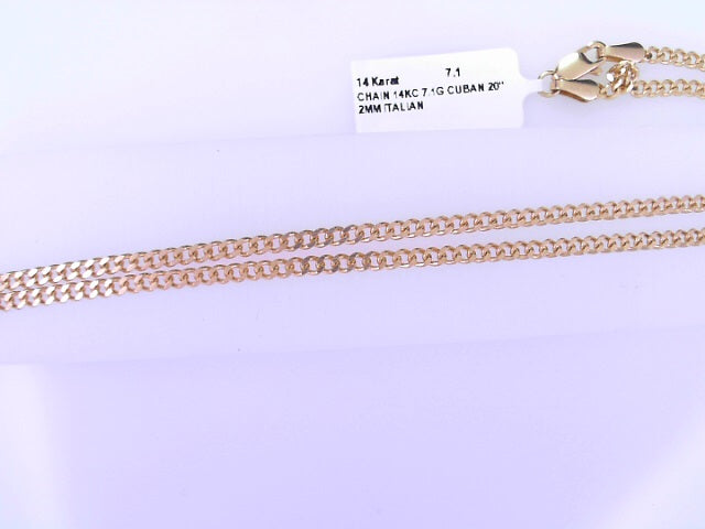 CHAIN 14KC 7.1G CUBAN 20'' 2MM ITALIAN