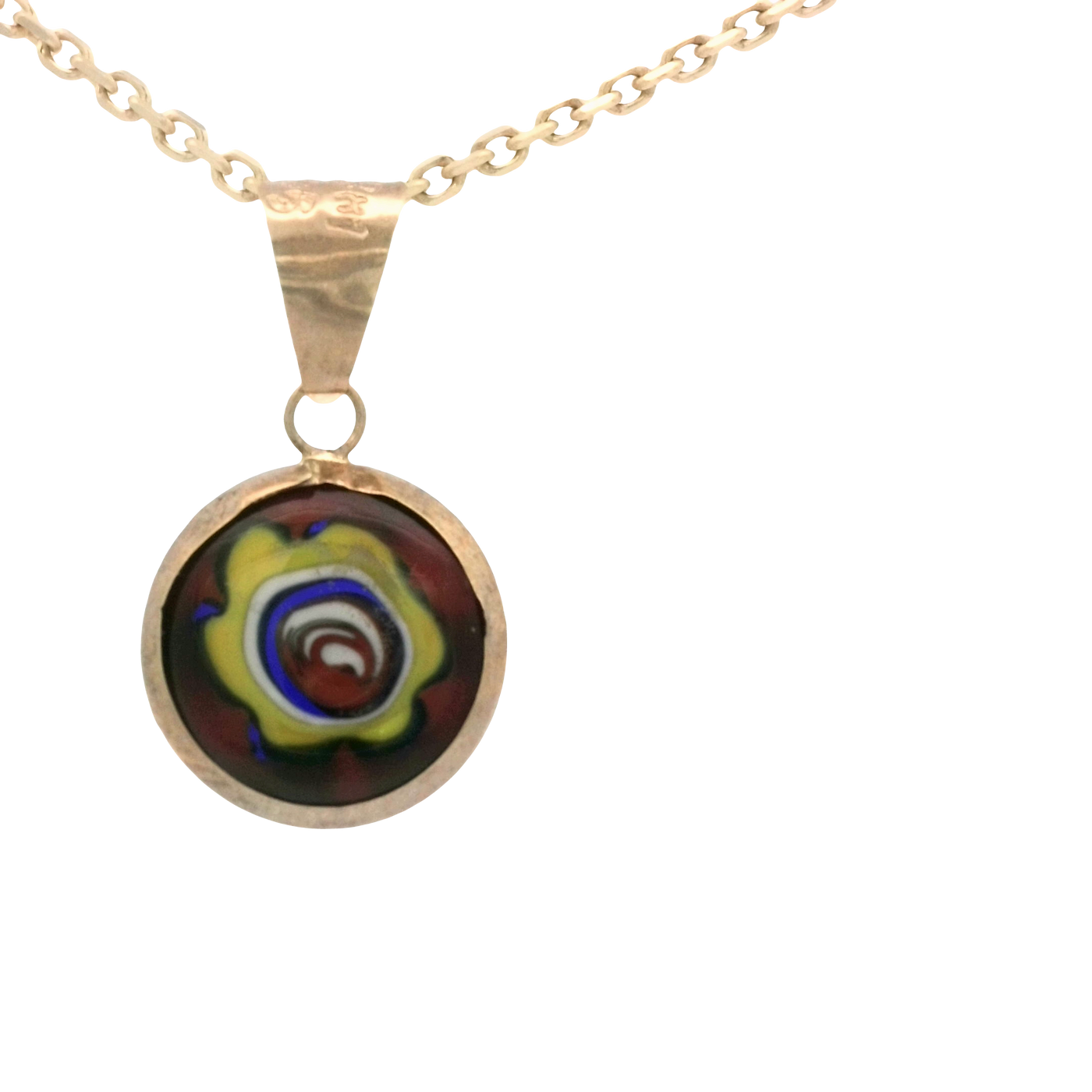 PENDANT 14K FREESTYLE FREESTYLE YELLOW RED BLUE ROUND