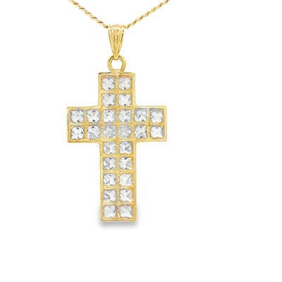 14KP 5.0G JESUS CROSS CZ JESUS BOXY CROSS