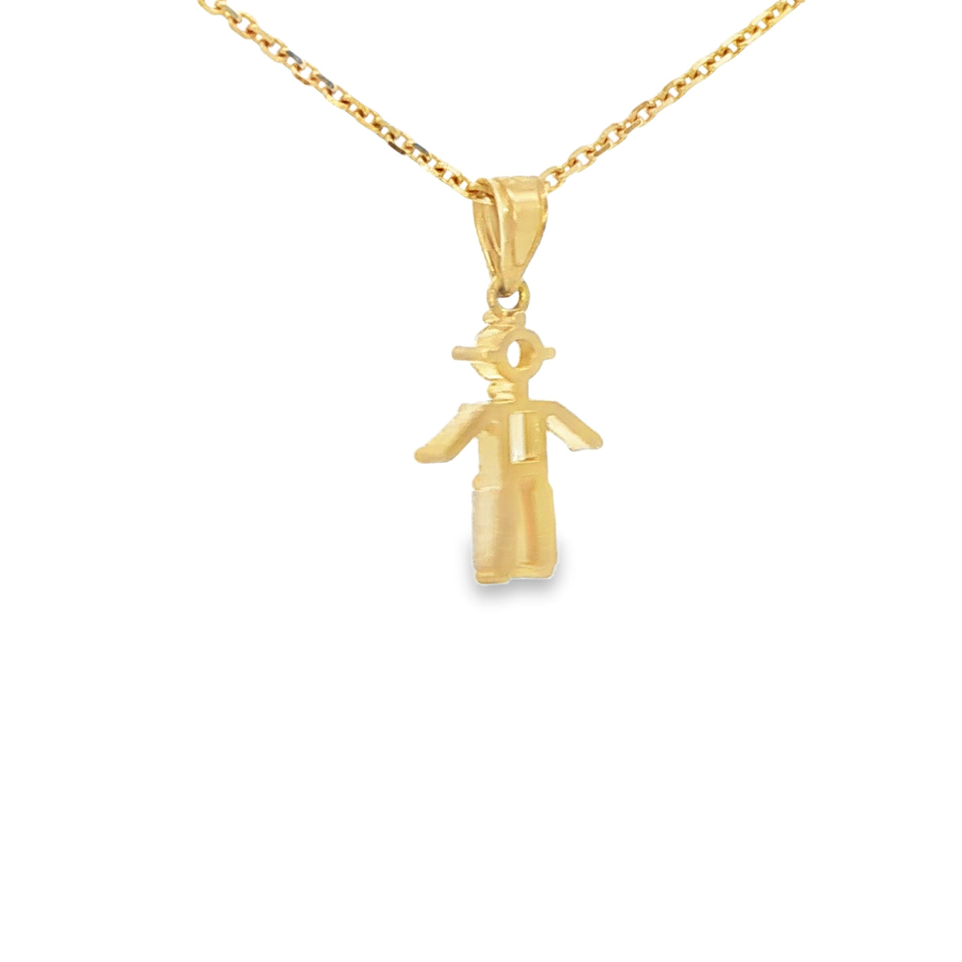 PENDANT 14K BOY CZ BAGUETTE STYLE BOY