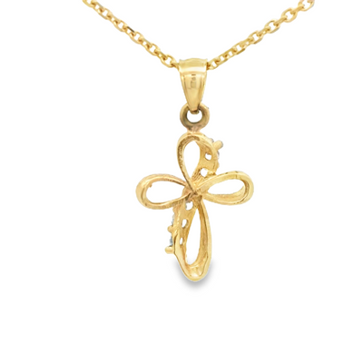 14K PENDENT CROSS CZ CROSS