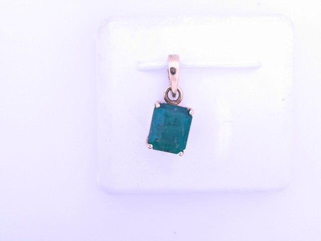 18K PENDANT NATURAL EMERALD AIRLINE BASKET