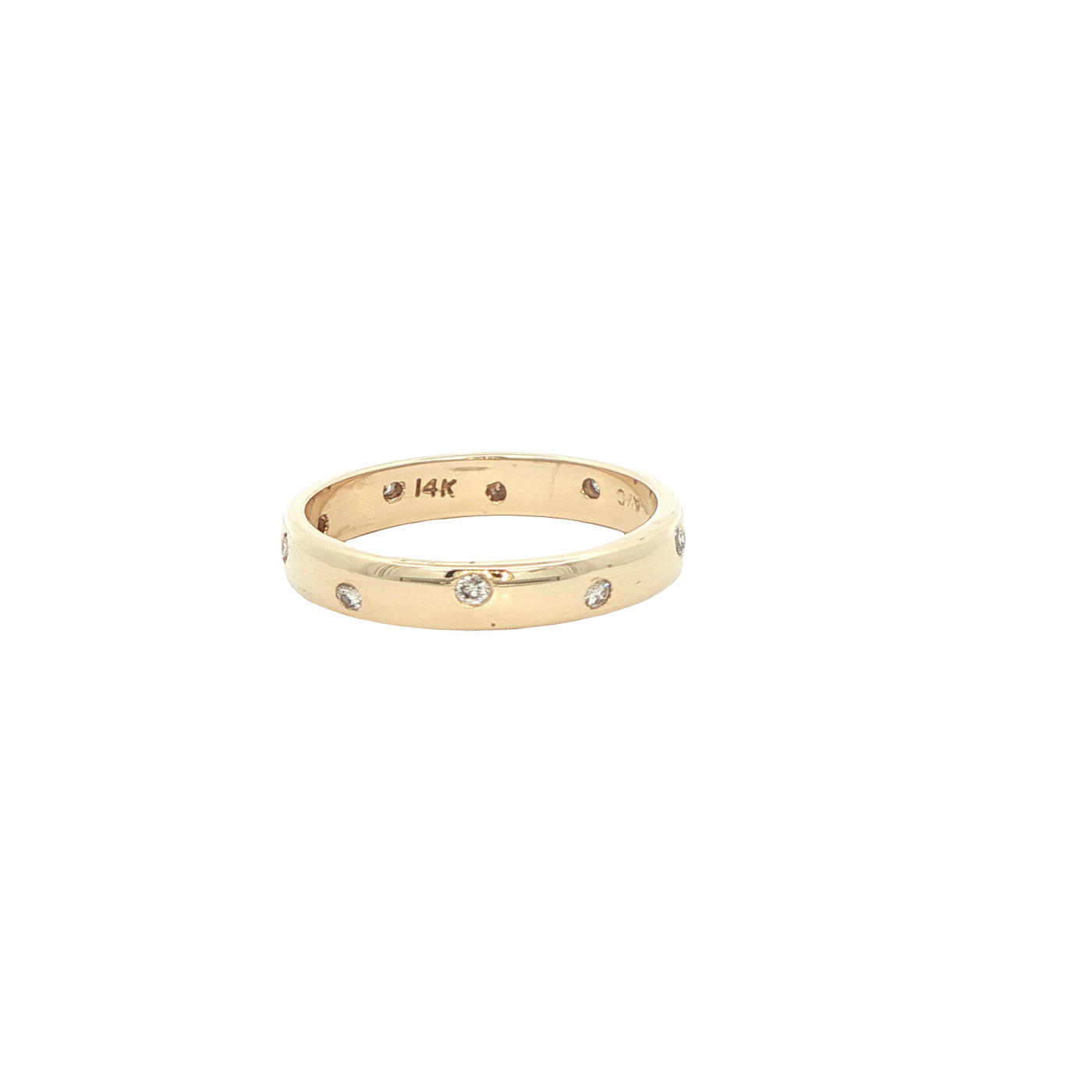 14 KARAT RING SIZE 6.5 WEIGHT: 3.2G :NATURAL DIAMO