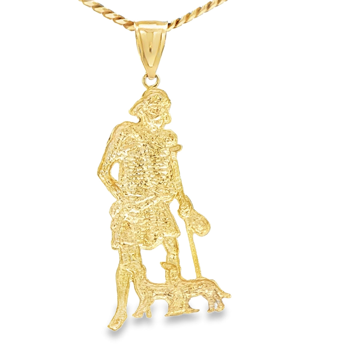14 KARAT CHARM WEIGHT: 5.6G : SAINT LAZARUS TWO TO