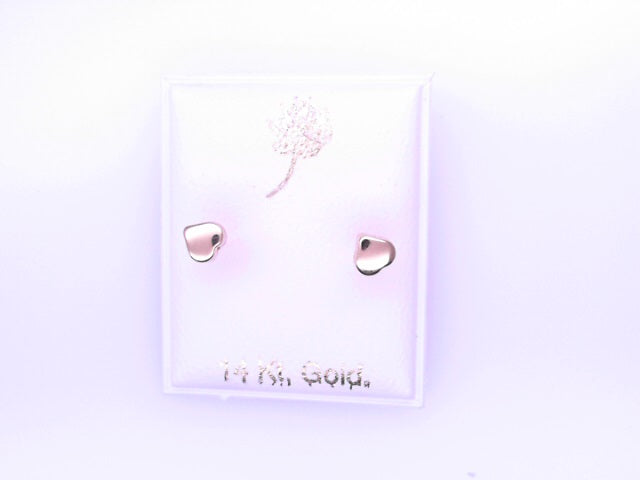 14 KARAT STUD EARRINGS WEIGHT: 0.8G : 5MM CZ CLEAR