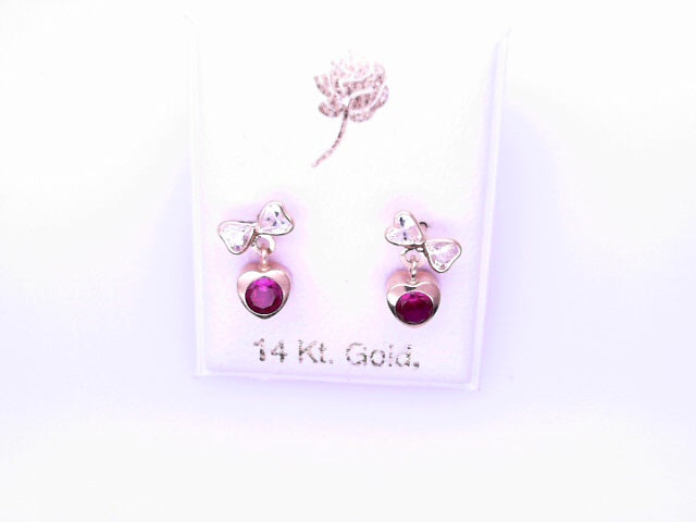 14 KARAT STUD EARRINGS WEIGHT: 0.8G : 5MM CZ CLEAR