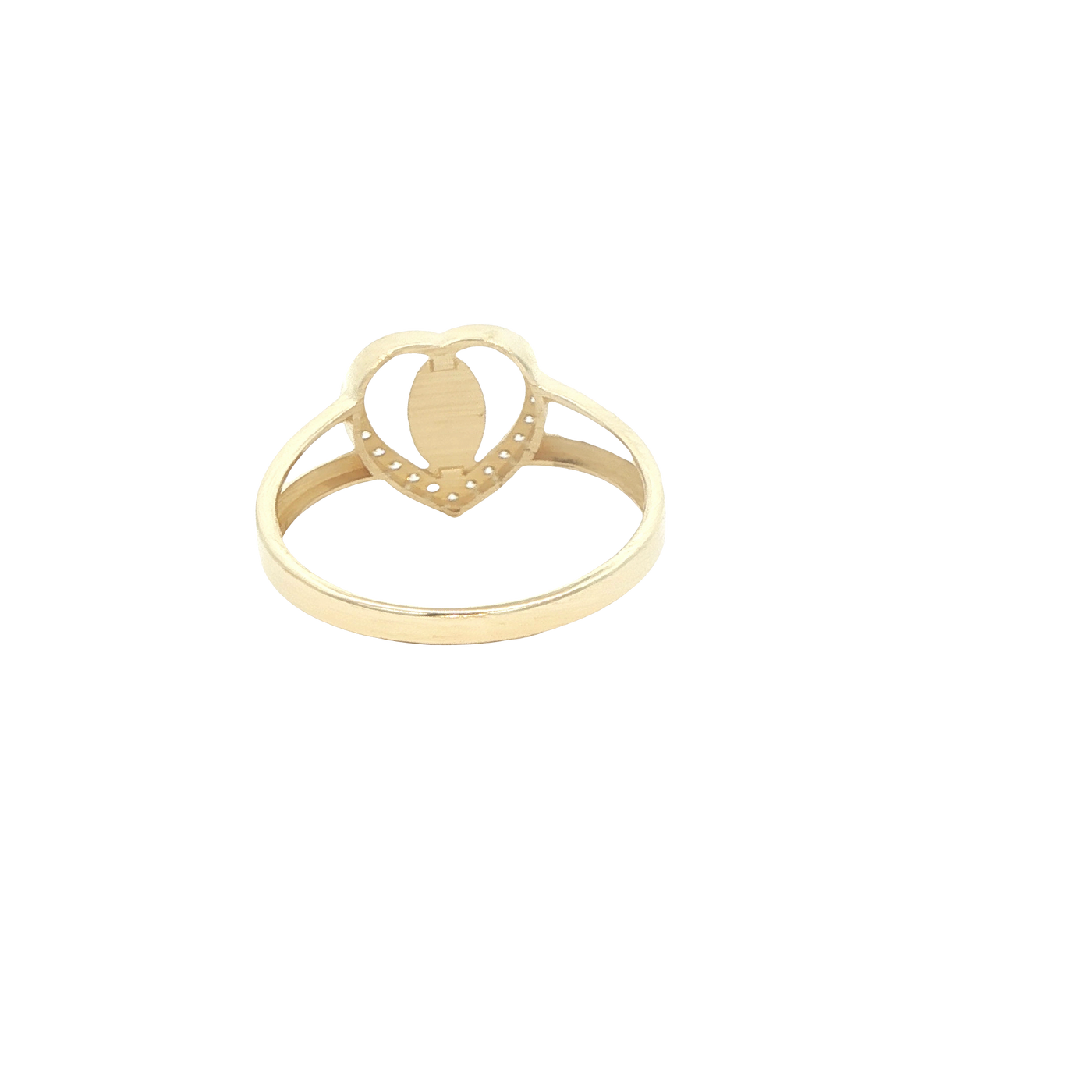 14 KARAT RING SIZE 8.25 WEIGHT: 2.1G : CZ HEART GU