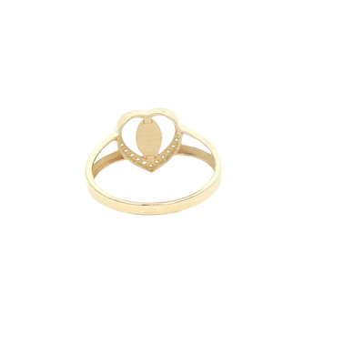 14 KARAT RING SIZE 8.25 WEIGHT: 2.1G : CZ HEART GU