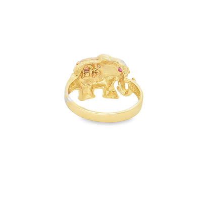 14 KARAT RING SIZE 7.75 WEIGHT: 4.4G : ELEFANT QUI