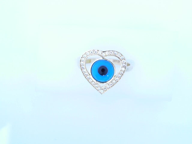 14 KARAT RING SIZE 7.25 WEIGHT: 2.8G
CZ HEART BLU