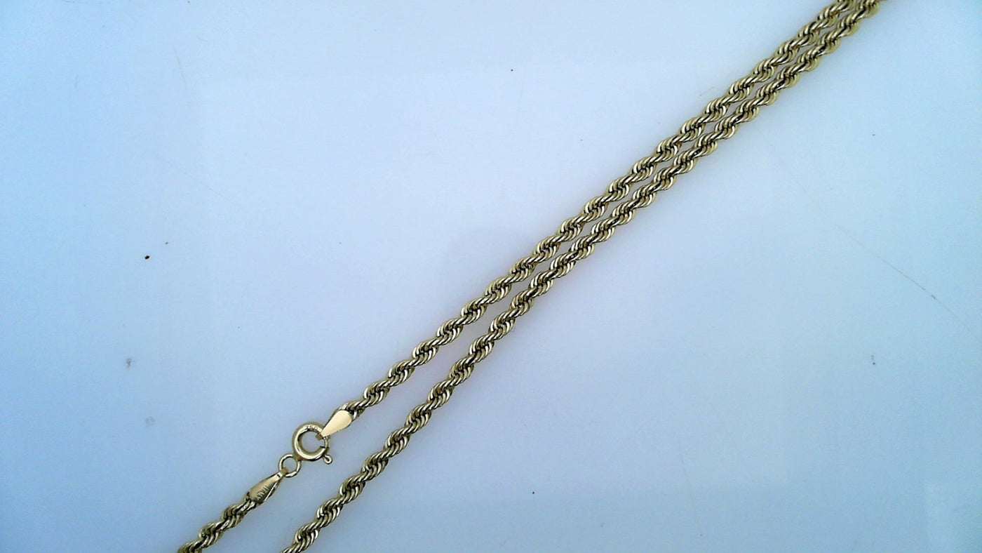 18 KARAT ROPE CHAIN LENGTH: 24 WEIGHT: 5.2G : 2.5M