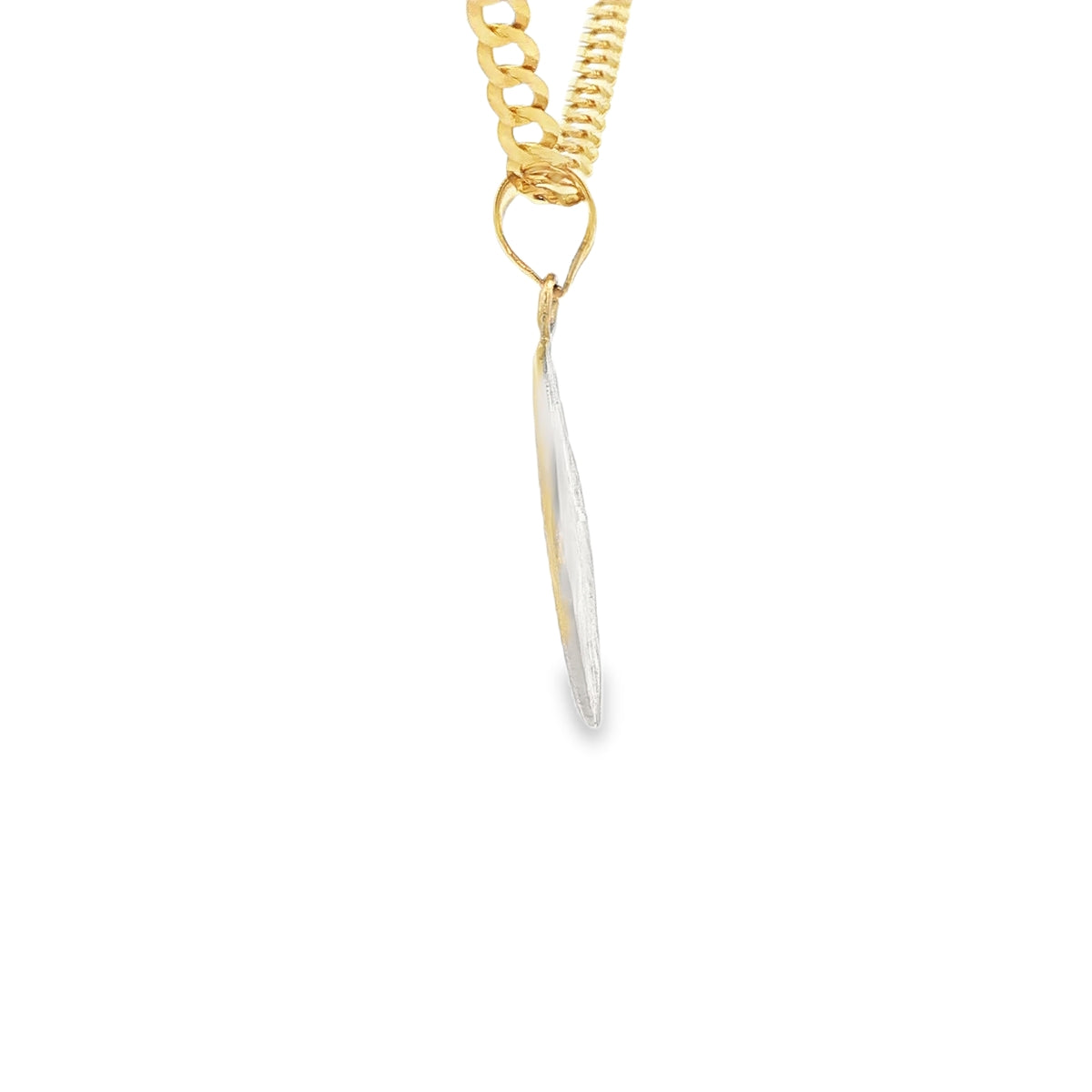 ST MICHAEL OVAL PENDANT 14 KARAT