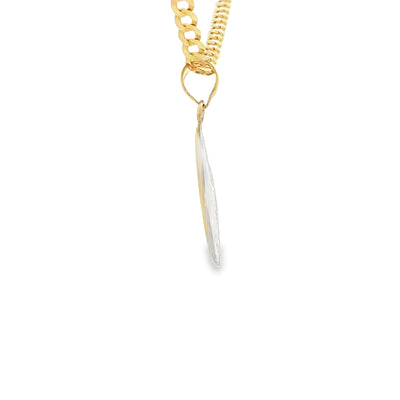ST MICHAEL OVAL PENDANT 14 KARAT