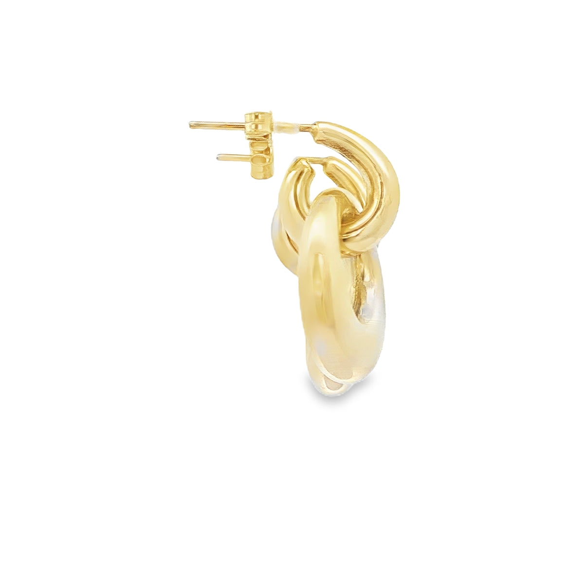 14 KARAT STUD EARRINGS ROUND DANGLES