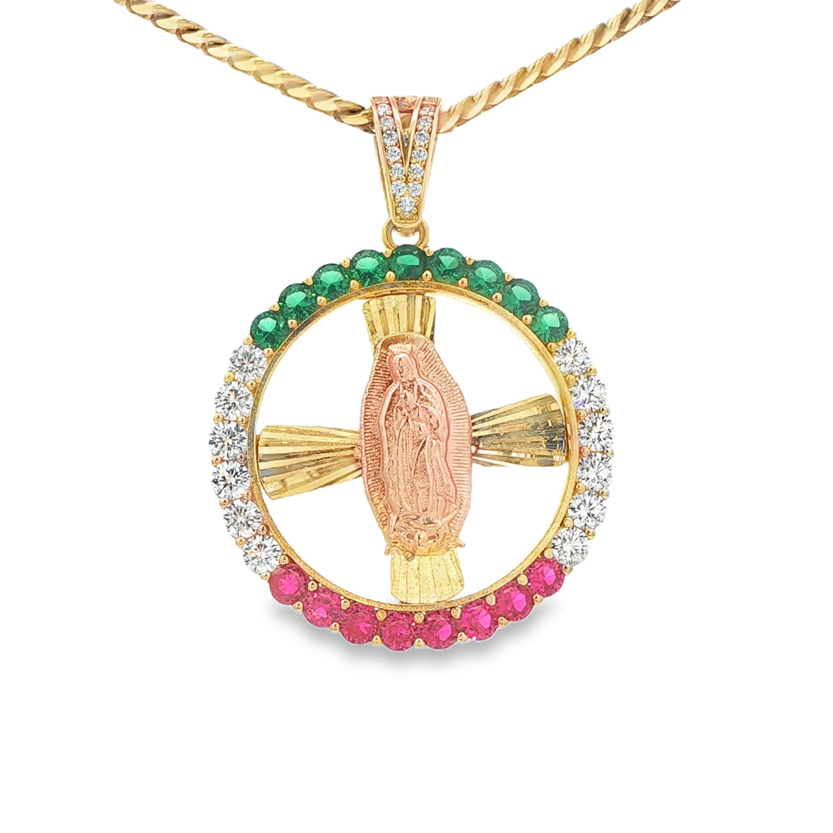 14KP 5.2G GUADALUPE CZ MULTI COLOR ROUND NEGATIVE