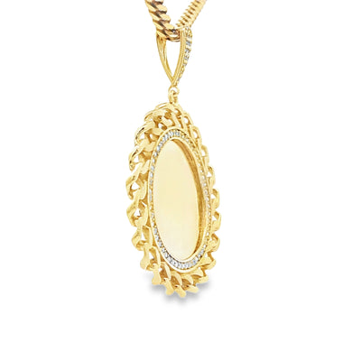 14 KARAT CHARM 
CZ ENGRAVEABLE ROUND