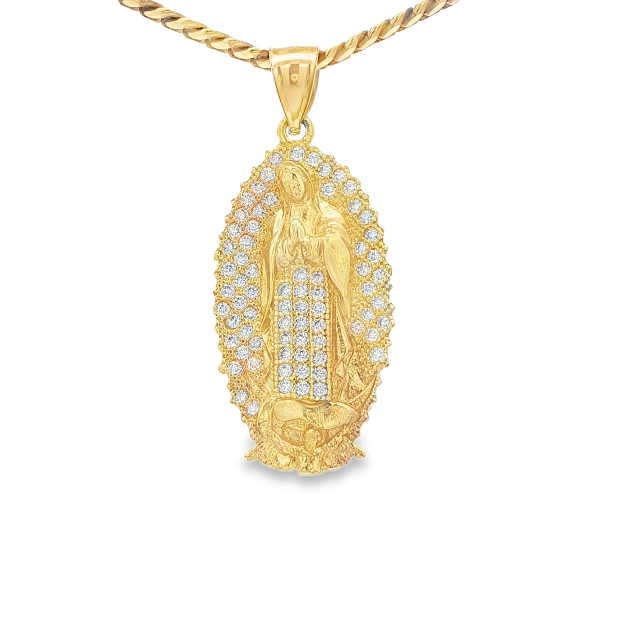 14KP 4.0G GUADALUPE CZ TEXTURED CAPILLA