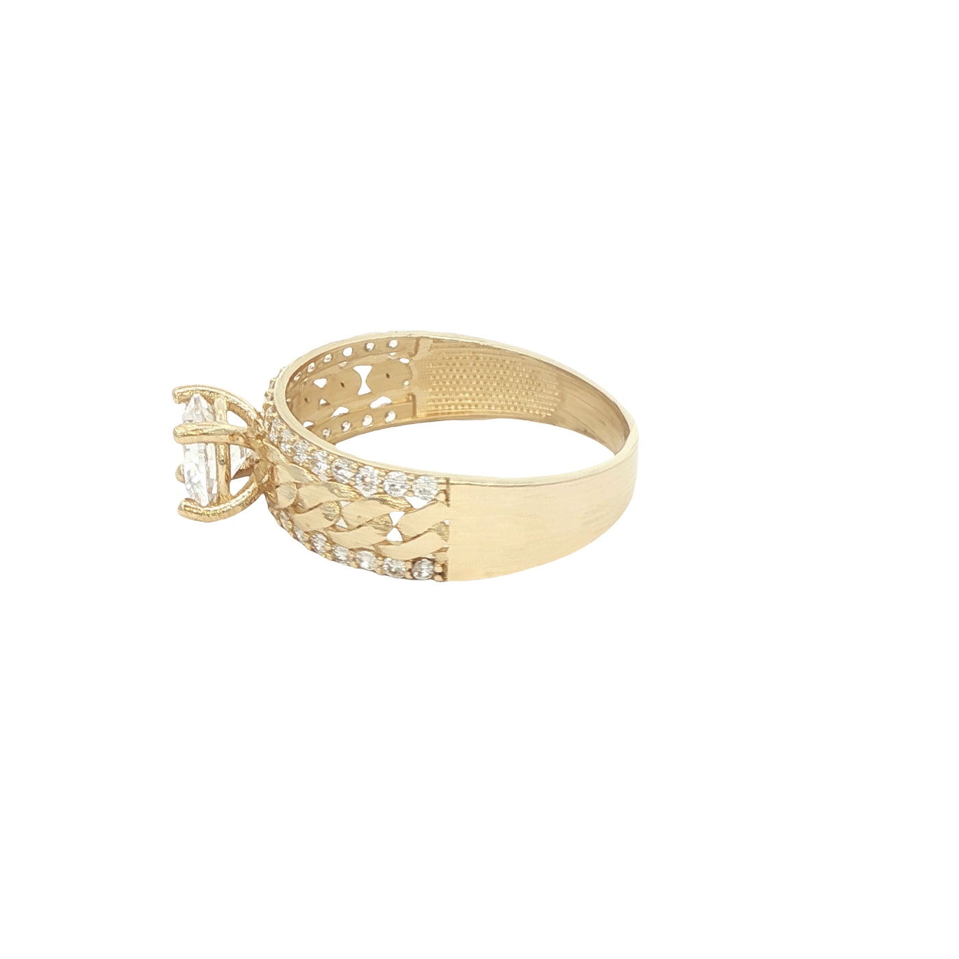 14 KARAT RING SIZE 7.5 WEIGHT: 2.5G : 5.8MM CZ SOL