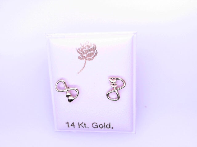 14 KARAT STUD EARRINGS WEIGHT: 0.8G : 5MM CZ CLEAR